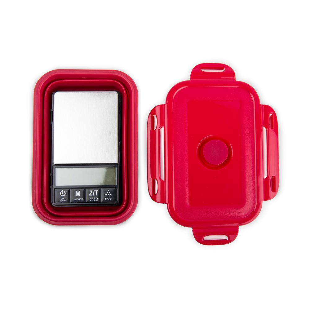 truweigh crimson collapsible bowl digital scale 200g red
