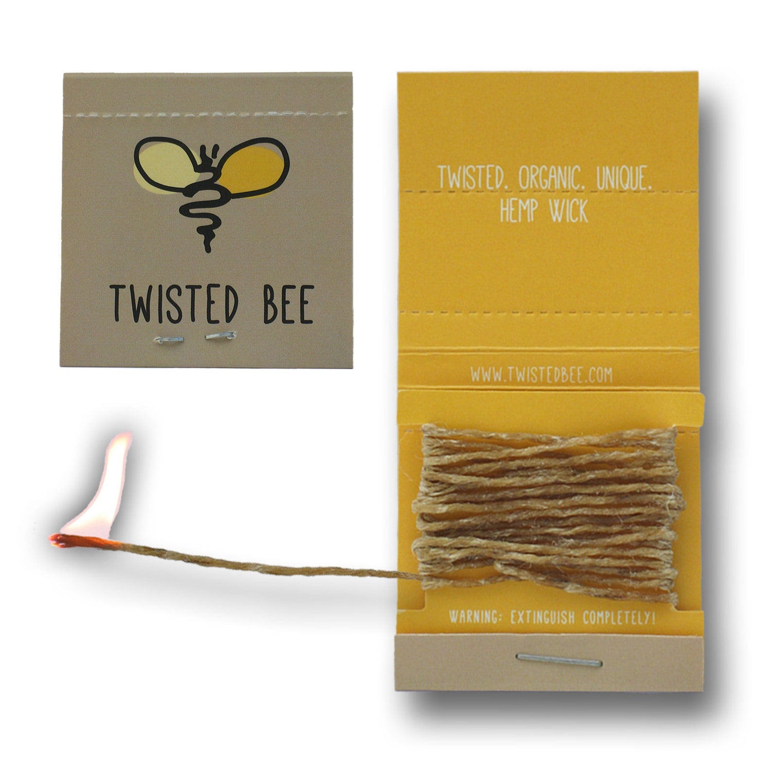 twisted bee organic hemp wick
