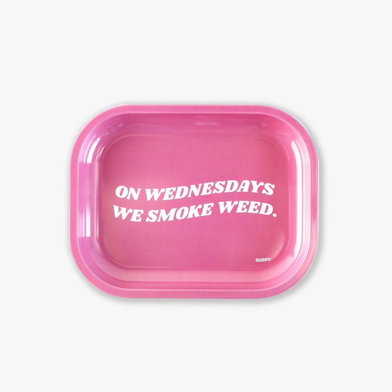 ugly house giddy small rolling tray wednesday pink