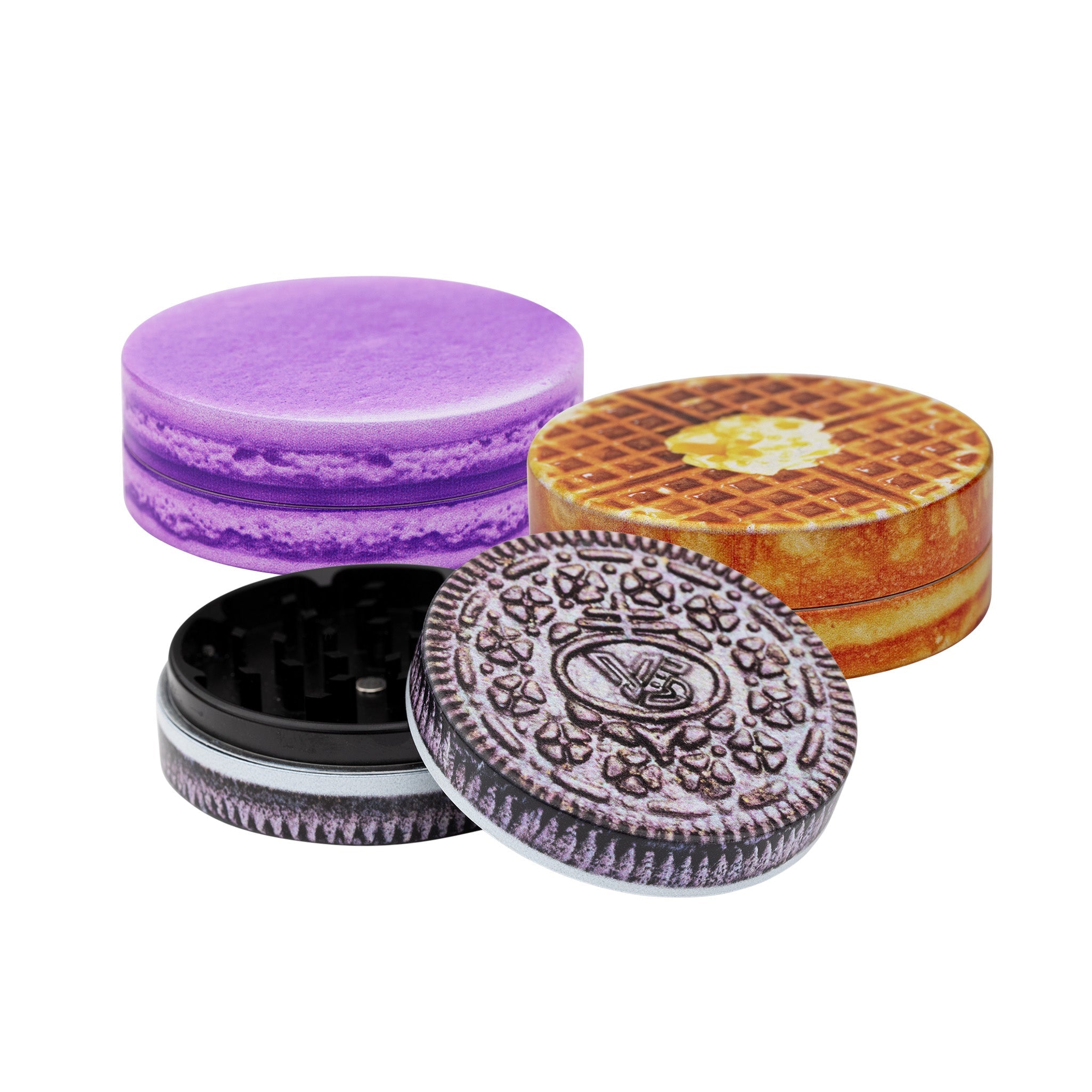 V Syndicate SharpShred 2-Piece Dine-In Grinder Cookie Waffle Macaron