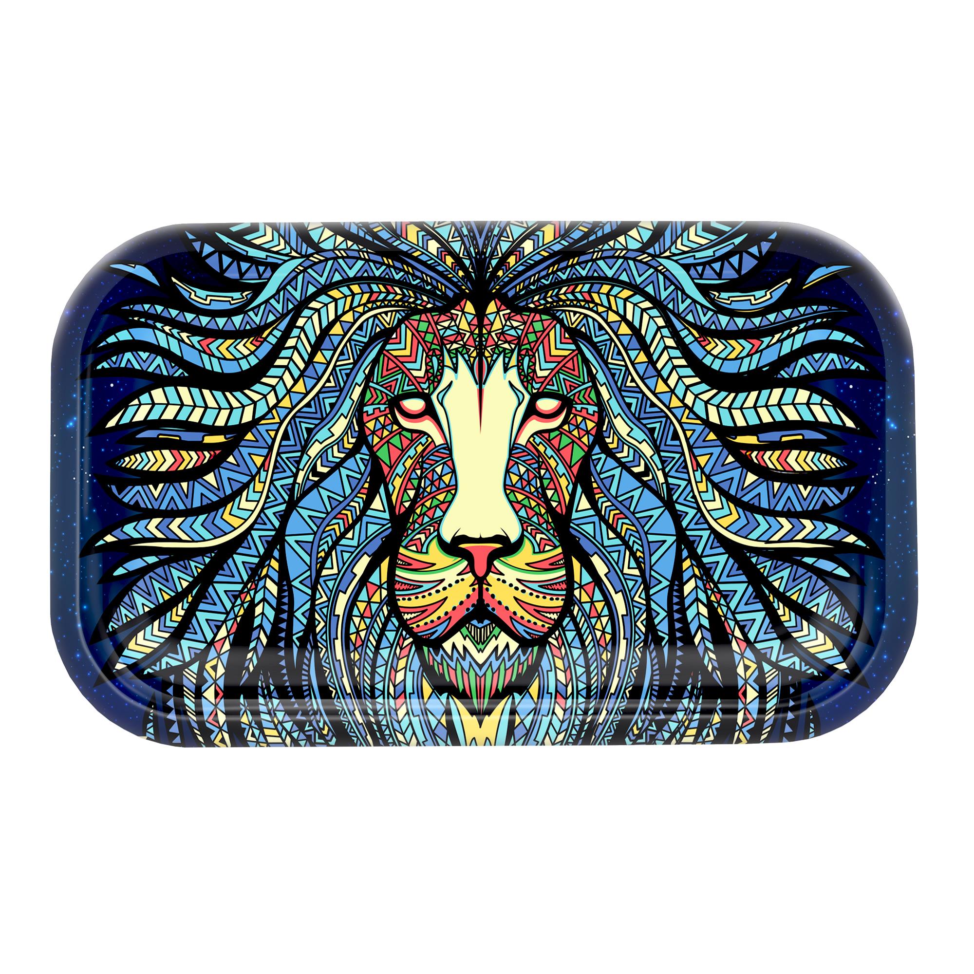 v syndicate tribal lion metal rolling tray medium