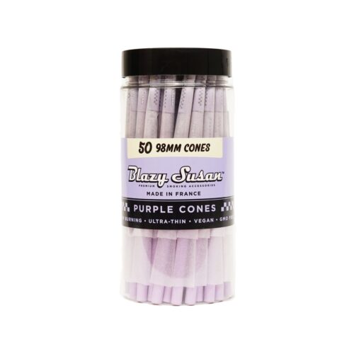 blazy-susan-purple-pre-rolled-cones-98mm-50ct Blazy Susan Purple Pre-Rolled Cones 98mm 50 pack view