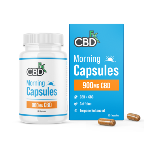 CBDfx CBD Morning Capsules 900mg bottle