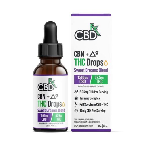 CBDfx Delta-9 THC + CBN Tincture Sweet Dreams Blend 1500mg