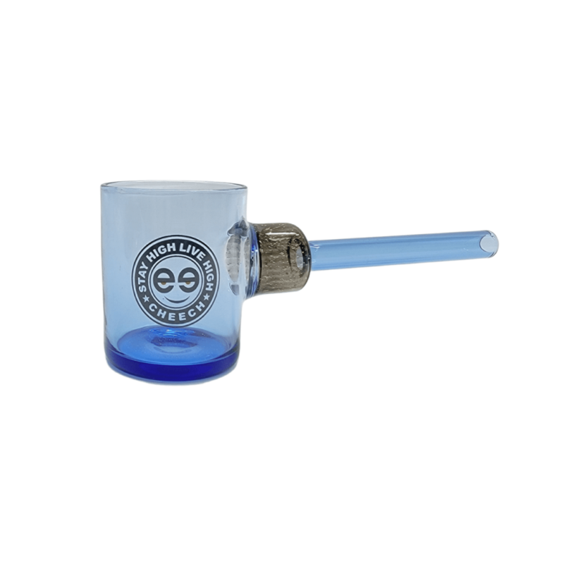 Cheech Glass Puffco Proxy Sherlock Pipe Attachment in Blue view