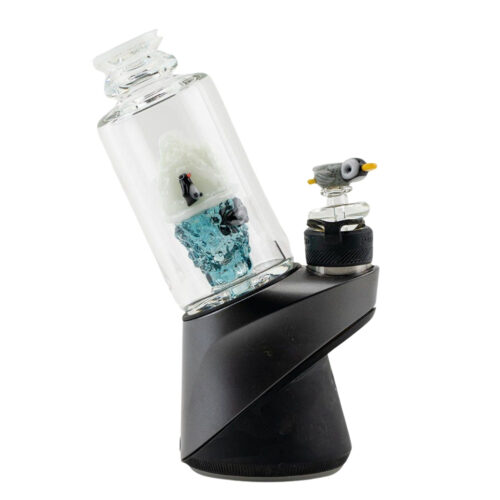 empire-glassworks-puffco-peak-pro-avenge-the-arctic-penguin-glass-attachment Empire Glassworks Puffco Peak Attachment Avenge the Arctic in penguin glass top view