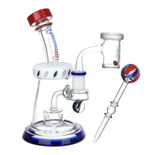 Grateful Dead x Pulsar Lightning Bell Dab Rig front view