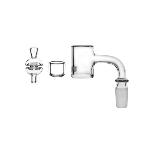 GRAV Quartz Bucket Inserts and Carb Cap Set in 14mm 90 Degree view