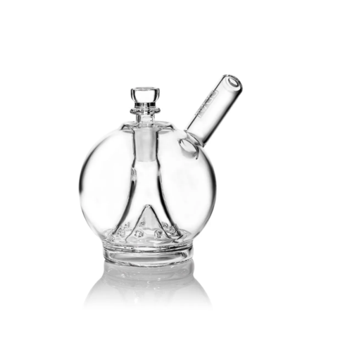 grav globe glass bubbler water pipe