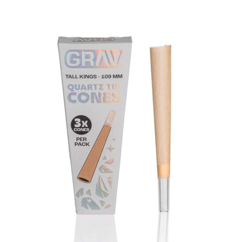 GRAV Quartz Tip Cones in Tall Kings 109mm view