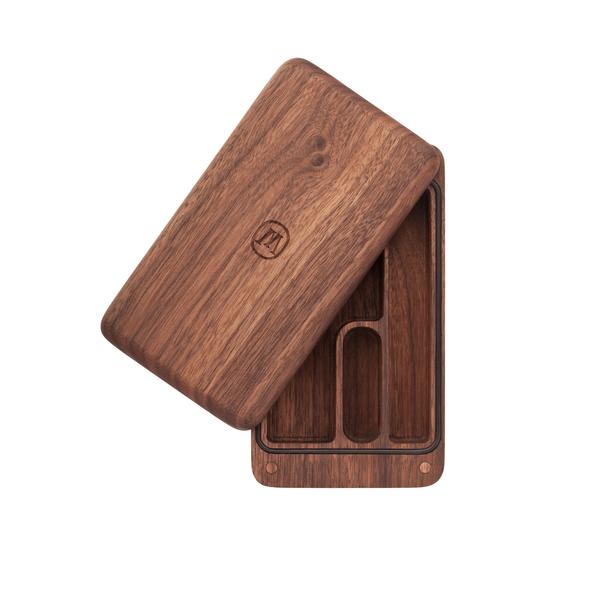 Marley Natural Black Walnut Storage Case open view
