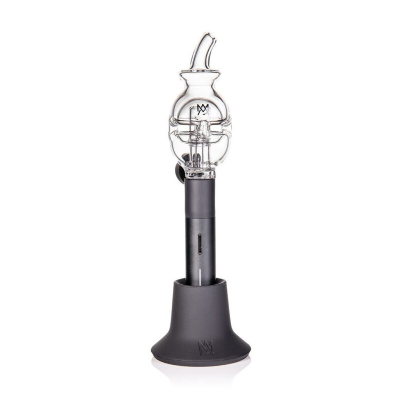 MJ Arsenal Dock for Puffco Pivot with a Puffco Pivot and glass attachment