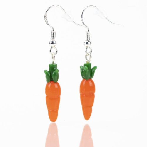 mmmelty-carrot-glass-earrings mmmelty Carrot Glass Earrings front view