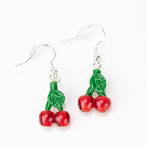 mmmelty-cherry-glass-earrings mmmelty Cherry Glass Earrings front view