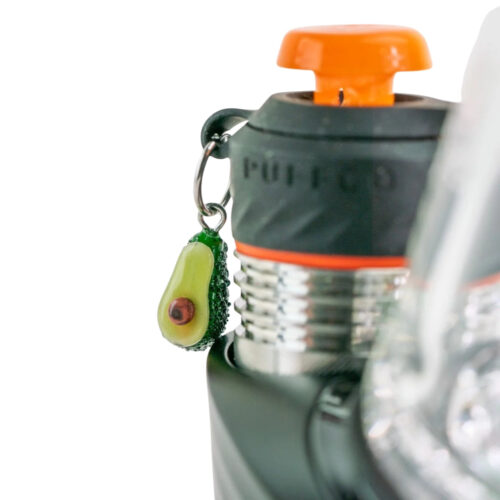 mmmelty-glass-puffco-charm-avocado-on-3dxl-chamber mmmelty Glass Puffco Charm in Avocado on Puffco 3DXL Chamber view