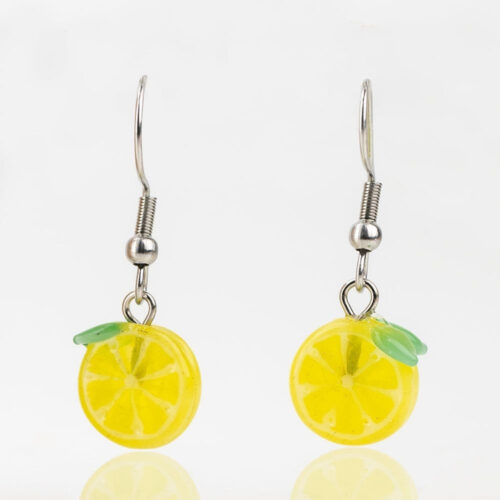 mmmelty-lemon-slice-glass-earrings mmmelty Lemon Slice Glass Earrings front view