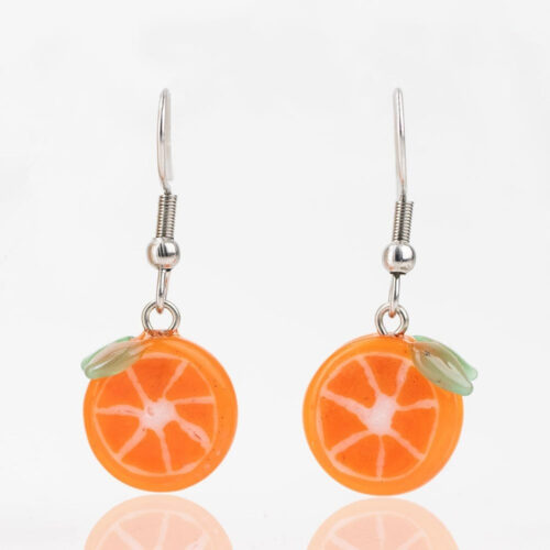 mmmelty-orange-slice-glass-earrings mmmelty Orange Slice Glass Earrings front view