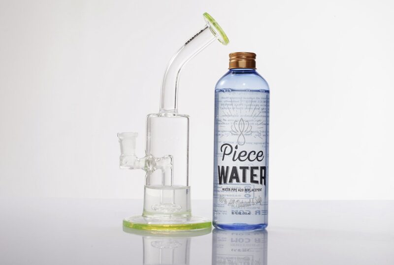 Piece Water Solution in a glass water pipe view