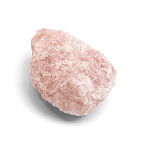raw-rose-quartz-crystal-gemstone Shoppe Geo Raw Rose Quartz Crystal front view
