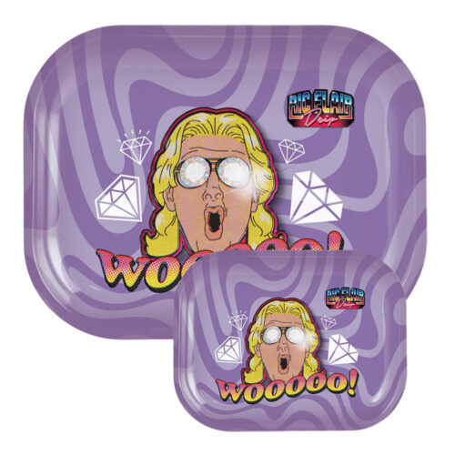 ric-flair-drip-metal-rolling-tray-wooooo Ric Flair Drip Rolling Tray Wooooo front view