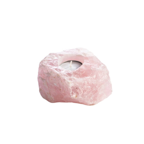 rose-quartz-crystal-candle-holder Rose Quartz Crystal Candle Holder