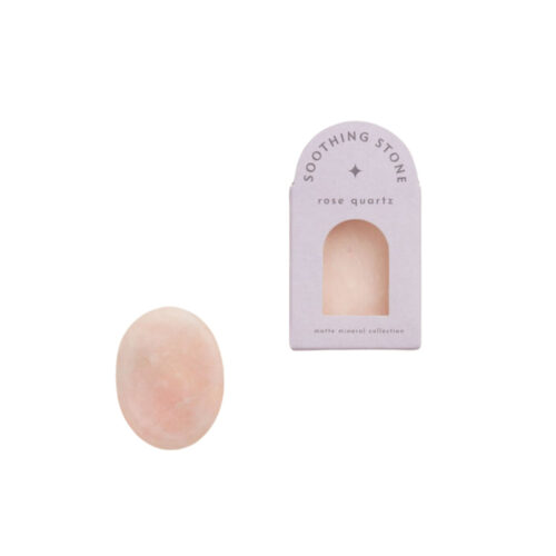rose-quartz-soothing-stone Shoppe Geo Rose Quartz Soothing Stone front view