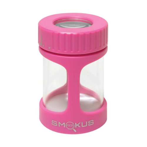 Smokus Focus Horizon LED Stash Jar in Pink view