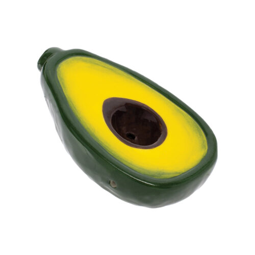 wacky-bowlz-ceramic-hand-pipe-avocado Wacky Bowlz Avocado Ceramic Hand Pipe in full color view