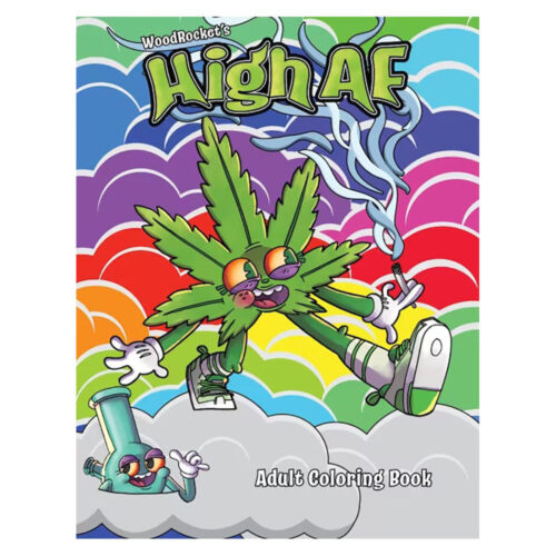 wood-rocket-high-af-adult-coloring-book Wood Rocket High AF Adult Coloring Book cover view
