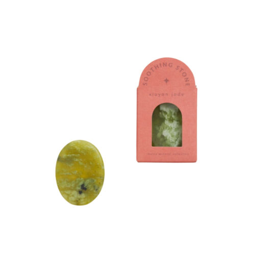 xiuyan-jade-soothing-stone Shoppe Geo Xiuyan Jade Soothing Stone front view