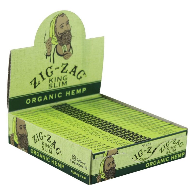zig-zag-organic-hemp-rolling-papers-king-slim-box zig zag organic hemp rolling papers king slim box